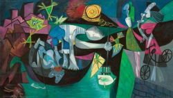 Peinture sur toile de Pablo Picasso Pesca Nocturna Antibes 1939 reproduction peinte à la main
