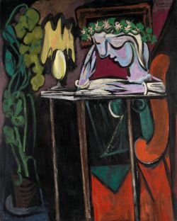 Peinture sur toile de Pablo Picasso Reading At A Table - 1934 reproduction peinte à la main