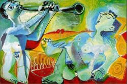 Peinture sur toile de Pablo Picasso The Aubade 1965 reproduction peinte à la main