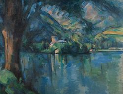 Peinture sur toile de Paul Cézanne, Lac d'Annecy, 1896 reproduction peinte à la main
