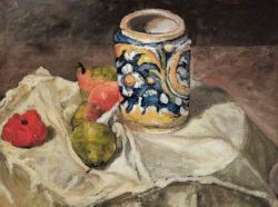 Peinture sur toile de Paul Cezanne, La faïence italienne, 1872-73 reproduction peinte à la main