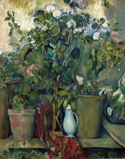 Peinture sur toile de Paul Cezanne Potted Plants 1890 reproduction peinte à la main