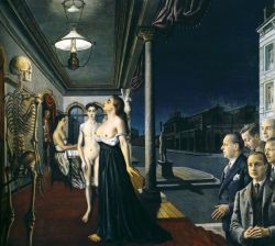 Peinture sur toile de Paul Delvaux Le Musee Spitzner - 1943 reproduction peinte à la main
