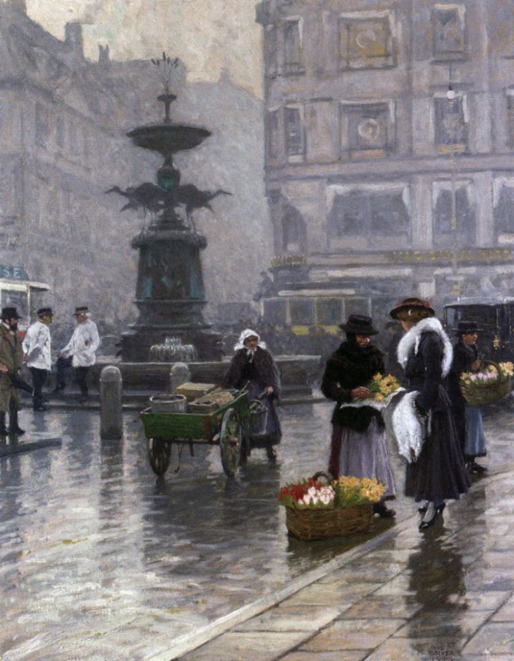 Paul Fischer Storkespringvandet In Amagertorv Copenhagen