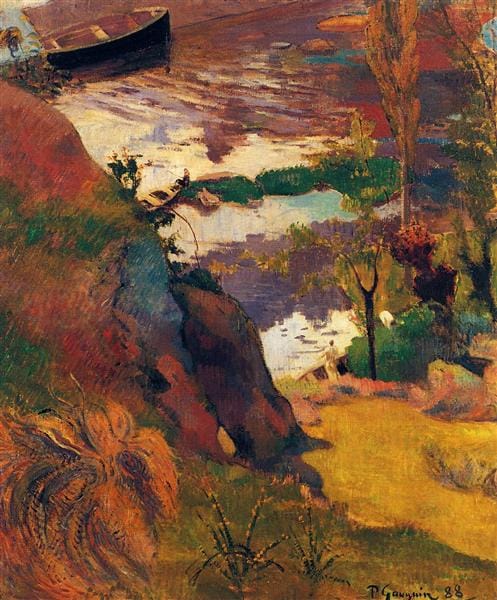 Paul Gauguin Fisherman And Bathers On The Aven 1888