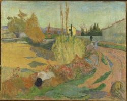 Peinture sur toile de Paul Gauguin, Landscape from Arles, 1888 reproduction peinte à la main