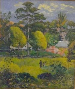 Peinture sur toile de Paul Gauguin Paysage Ou Promenade Familiale 1901 reproduction peinte à la main