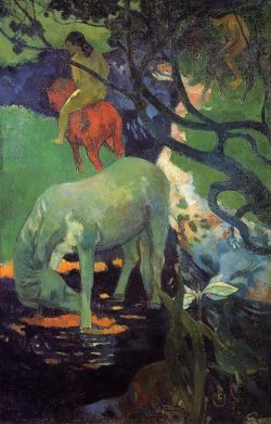 Peinture sur toile de Paul Gauguin The White Horse 1898 reproduction peinte à la main
