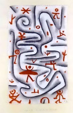 Peinture sur toile de Paul Klee Area Of High Spirits Drawing reproduction peinte à la main