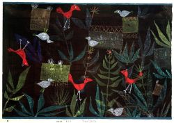 Peinture sur toile de Paul Klee, Bird Garden, 1924 reproduction peinte à la main