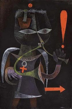 Peinture sur toile de Paul Klee, Black Harold, 1924 reproduction peinte à la main