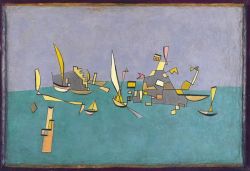 Peinture sur toile de Paul Klee Boats And Cliffs 1927 reproduction peinte à la main