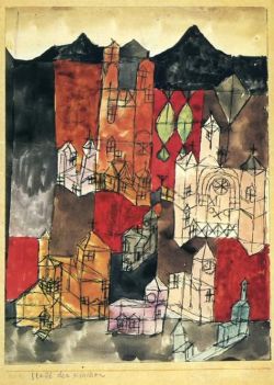 Peinture sur toile de Paul Klee City Of Churches - 1918 reproduction peinte à la main