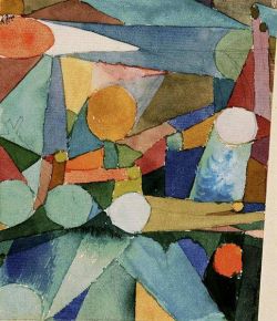 Peinture sur toile de Paul Klee Colour Shapes 1914 reproduction peinte à la main