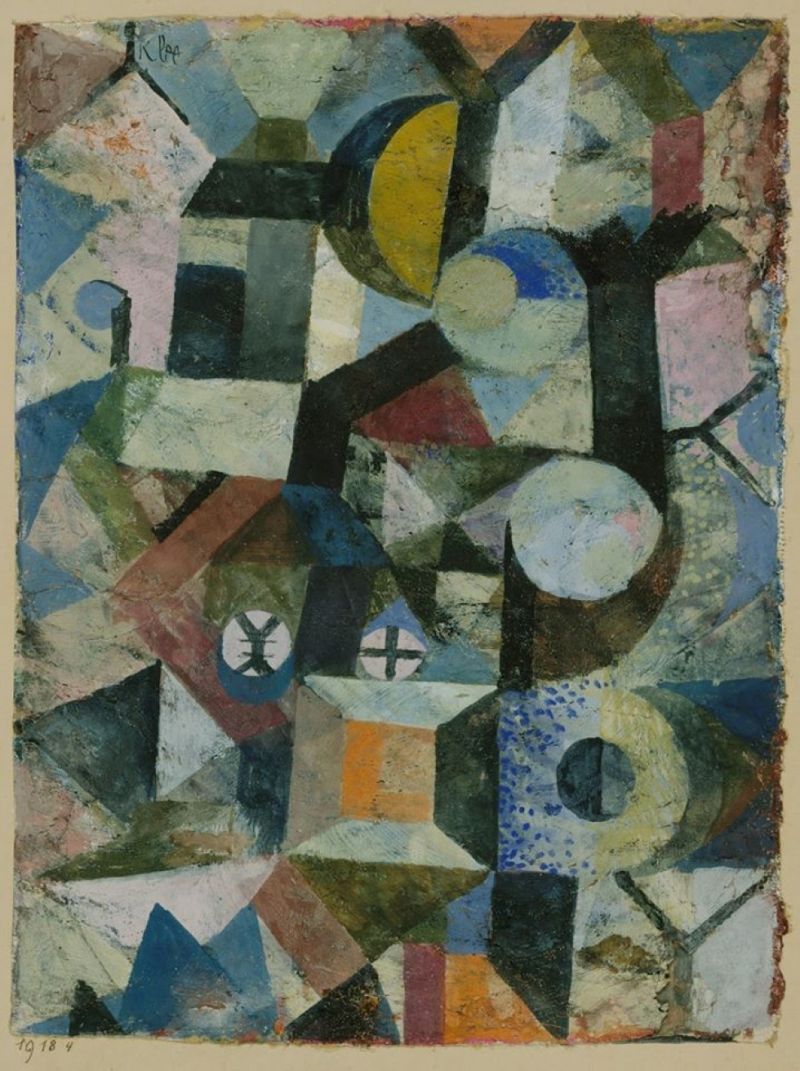 Paul Klee Composition With The Yellow Half-moon And The Y 1918