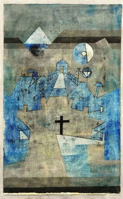 Peinture sur toile de Paul Klee, Dunes Cemetery, 1924 reproduction peinte à la main