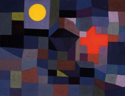Peinture sur toile de Paul Klee, Fire at full moon reproduction peinte à la main