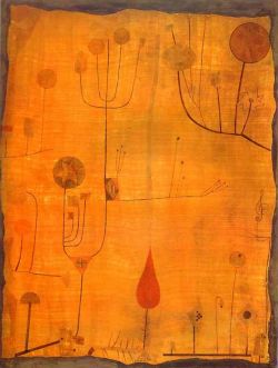 Peinture sur toile de Paul Klee, Fruits sur rouge - 1930 reproduction peinte à la main