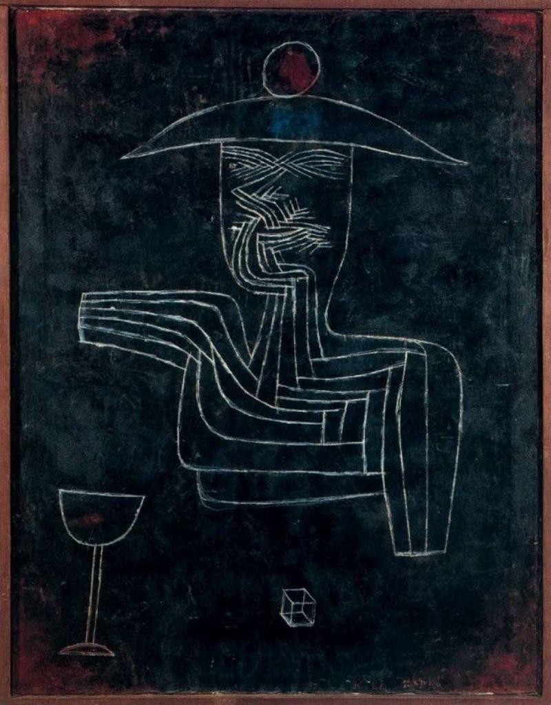 Paul Klee, Geist Bei Wein Und Spiel - Ghost Appearing While Drinking Wine And Gambling - 1927
