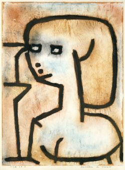 Peinture sur toile de Paul Klee, Girl in Mourning reproduction peinte à la main