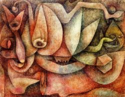 Peinture sur toile de Paul Klee Indiscretion - 1935 reproduction peinte à la main