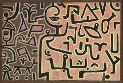 Peinture sur toile de Paul Klee Intention 1938 reproduction peinte à la main