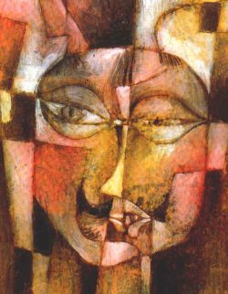 Peinture sur toile de Paul Klee, Kopf Mit Deutscher Bartracht 1920 reproduction peinte à la main