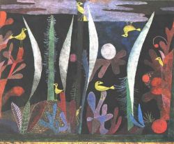 Peinture sur toile de Paul Klee, Landscape with Yellow Birds reproduction peinte à la main