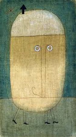 Peinture sur toile de Paul Klee, Mask of Fear reproduction peinte à la main