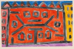 Peinture sur toile de Paul Klee, Palaces, 1940 reproduction peinte à la main