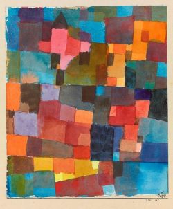 Peinture sur toile de Paul Klee, Raumarchitekturen (Auf Kalt-Warm), 1915 reproduction peinte à la main