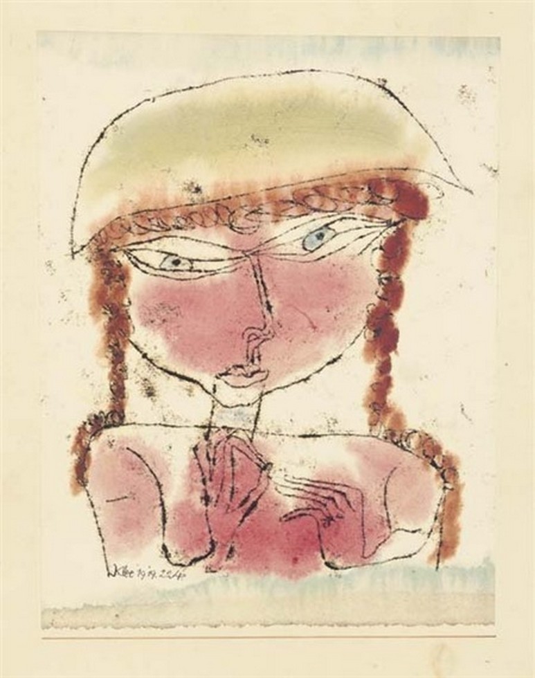 Paul Klee, Red Girl with Yellow Pot-hat - 1919