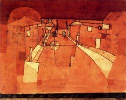 Peinture sur toile de Paul Klee, Road In The Camp 1923 reproduction peinte à la main