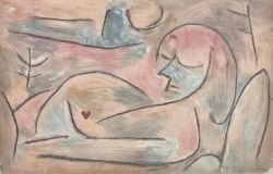 Peinture sur toile de Paul Klee,  Sommeil D'Hiver (Winter Sleep),1938 reproduction peinte à la main