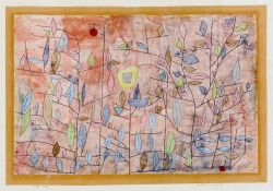 Peinture sur toile de Paul Klee, Spärlich Belaubt, 1934 reproduction peinte à la main