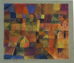Peinture sur toile de Paul Klee Stadt Mit Den Drei Kuppeln 1914 reproduction peinte à la main