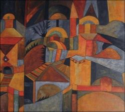 Peinture sur toile de Paul Klee, Temple Gardens, 1920 reproduction peinte à la main