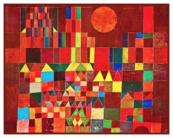 Peinture sur toile de Paul Klee, The Castle and Sun reproduction peinte à la main