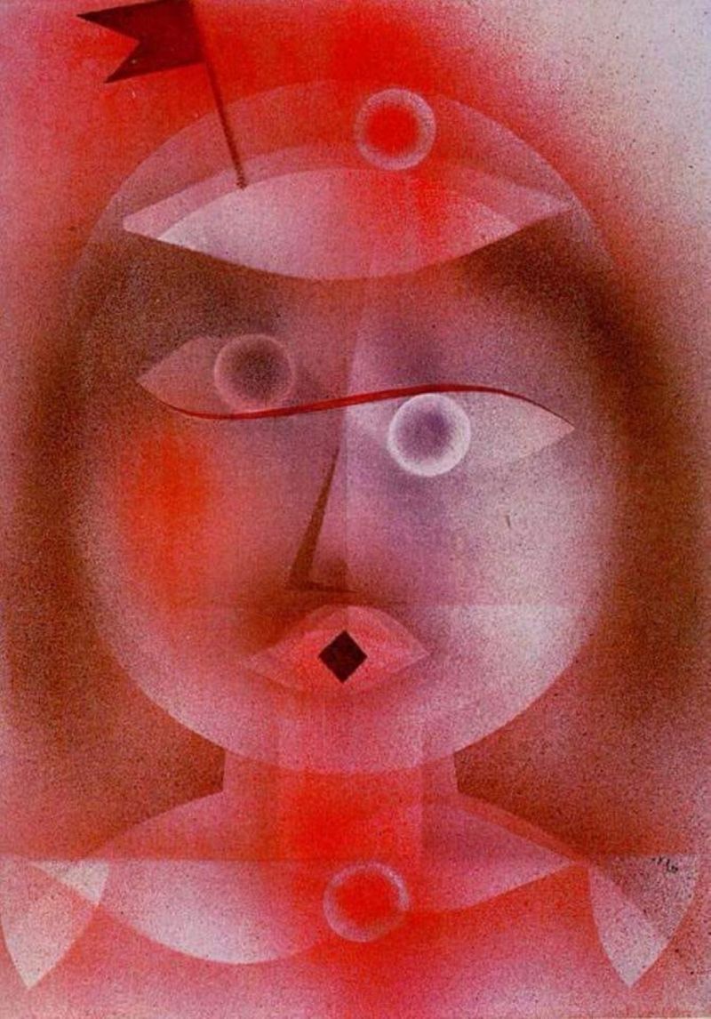 Paul Klee The Mask With The Little Flag 1925