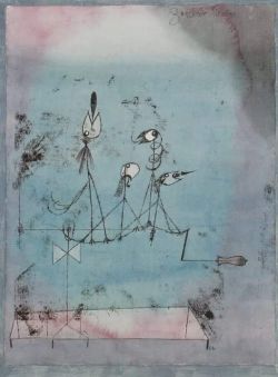 Peinture sur toile de Paul Klee, The Twittering Machine - 1920 reproduction peinte à la main