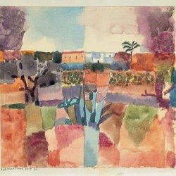 Peinture sur toile de Paul Klee, Tunis - 1914 reproduction peinte à la main