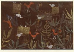 Peinture sur toile de Paul Klee, Vogelgarten, 1924 reproduction peinte à la main