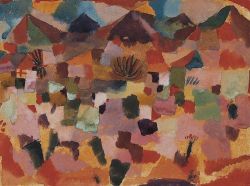 Peinture sur toile de Paul Klee, With the Mountain Range, 1919 reproduction peinte à la main