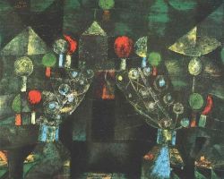 Peinture sur toile de Paul Klee, Women's Pavilion - 1921 reproduction peinte à la main