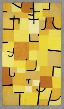 Peinture sur toile de Paul Klee, Zeichen in Gelb, 1937 reproduction peinte à la main