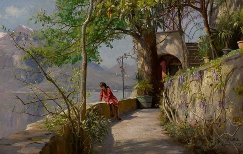 Peder Mork Mønsted, Summer in Varenna, Italy, 1921