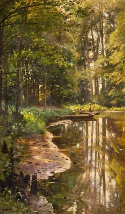 Peder Mork Monsted Forest Landscape reproduction peinte à la main