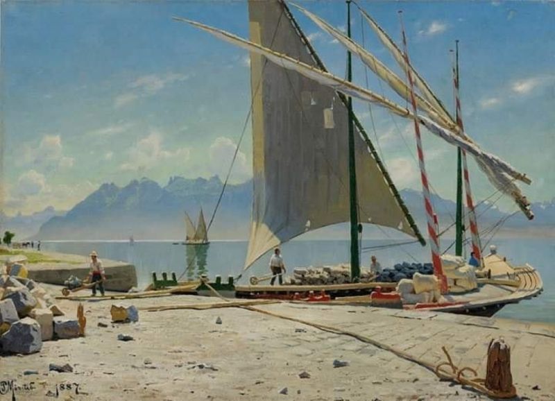 Peder Mork Monsted View Of Vevey - 1887