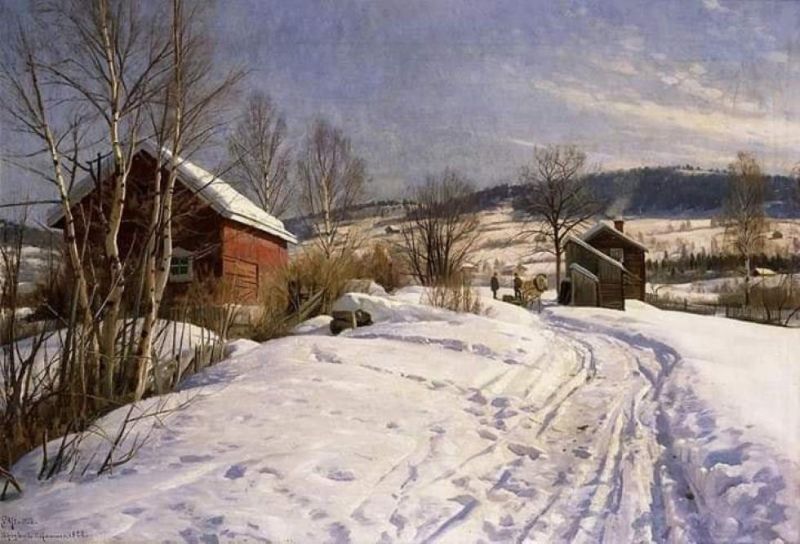 Peder Mork Monsted Winter Landscape Lillehammer 1922