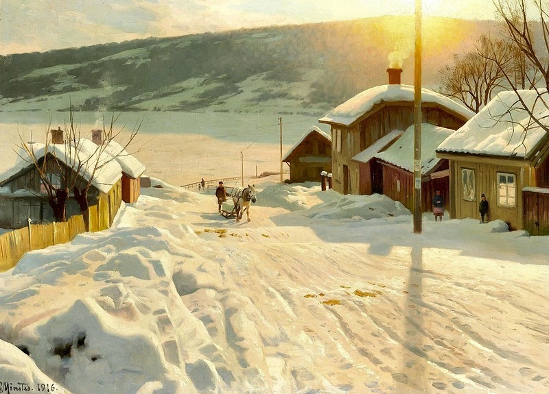 Peter Mork Monsted Winter Day In Lillehammer Norway